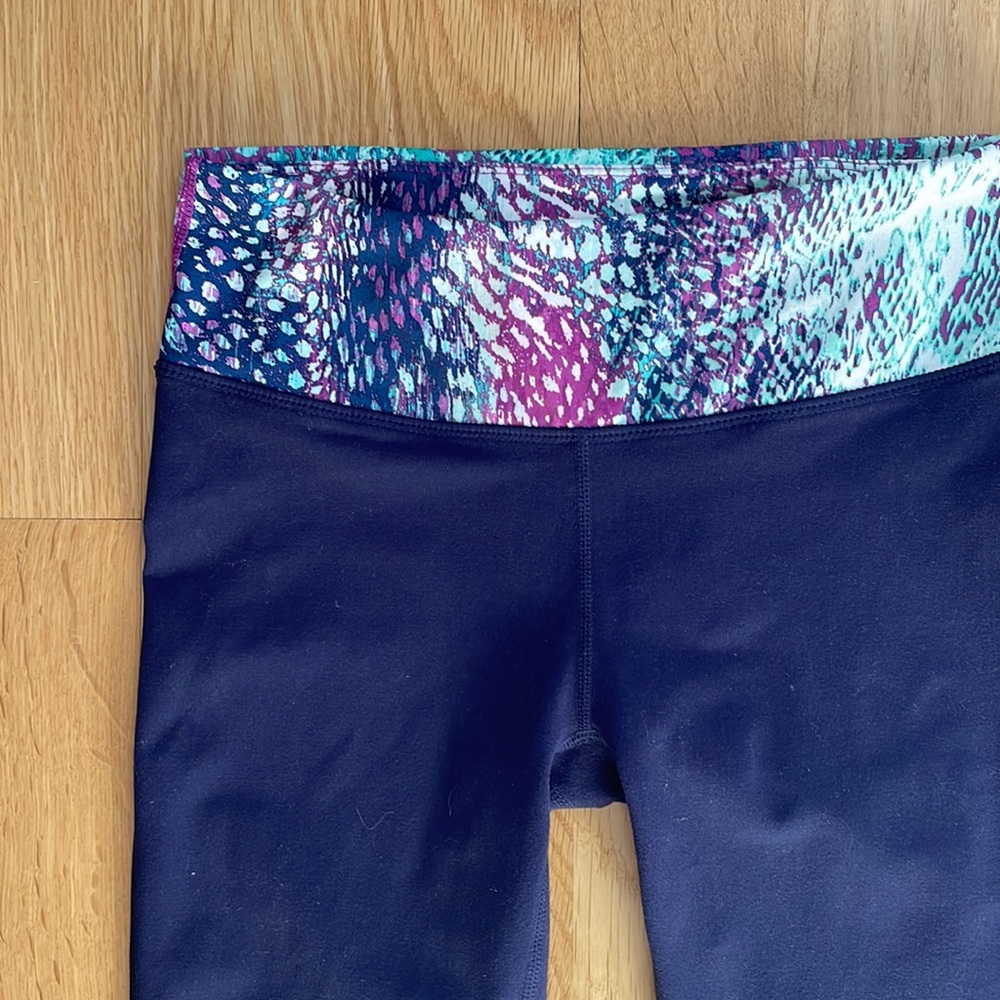 FABLETICS Knee Length Fitness Pants - Blue XXS